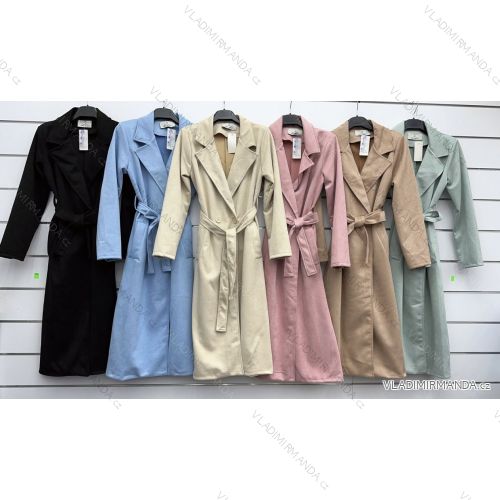 Kabát flaušový dlhý rukáv dámsky (S/M ONE SIZE) TALIANSKA MÓDA IMWKK24045