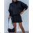 Šaty mikinové dlhý rukáv dámske (S/M ONE SIZE) TALIANSKA MÓDA IMWCJ24054