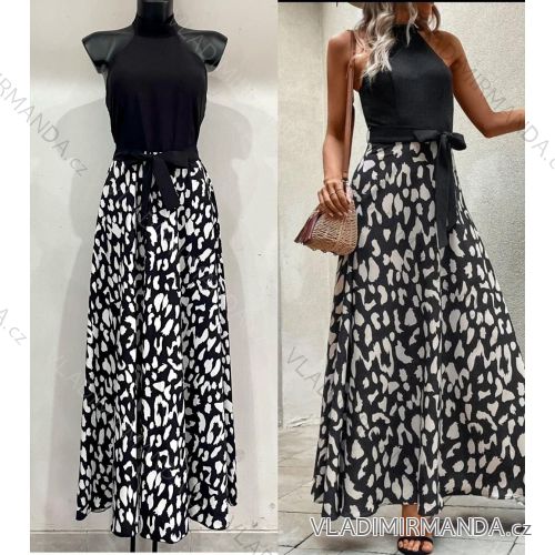 Šaty dlhé bez rukávu dámske (S/M ONE SIZE) TALIANSKA MÓDA IMWCJ24061