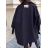 Kabát flaušový oversize dlhý rukáv dámsky (S/M/L ONE SIZE) TALIANSKA MÓDA IMWCJ24058