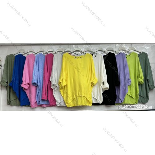 Tunika oversize dlhý rukáv dámska nadrozmer (XL/2XL ONE SIZE) TALIANSKA MÓDA IMWCA24005