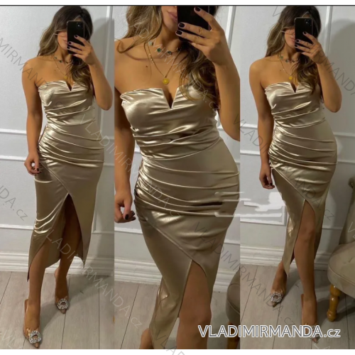Šaty dlhé spoločenské bez rukávu dámske (S/M ONE SIZE) TALIANSKA MÓDA IMPLS2432150