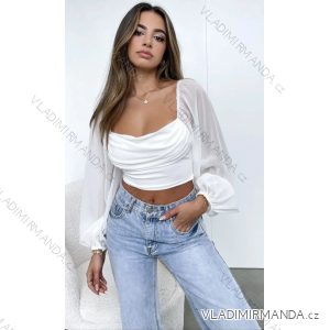 Croptop dlhý rukáv dámsky (S/M ONE SIZE) TALIANSKA MÓDA IMPLS2431953