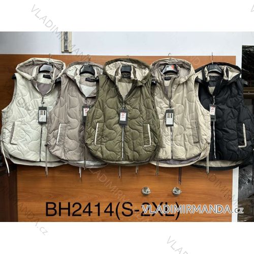 Vesta s kapucňou dámska (S-2XL) POLSKÁ MÓDA PMWD24BH2404