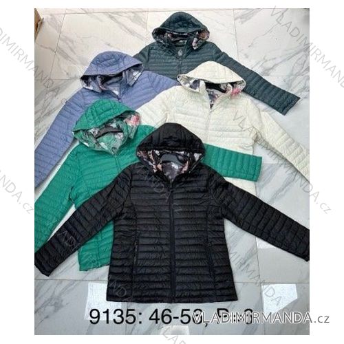 Bunda s kapucňou dámska nadrozmer (46-56) POLSKÁ MÓDA PMWD249135