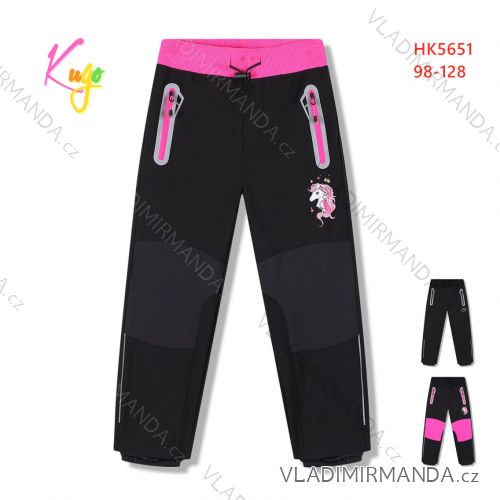 Nohavice softshell slabé detské dievčenské a chlapčenské (98-128) KUGO HK5651