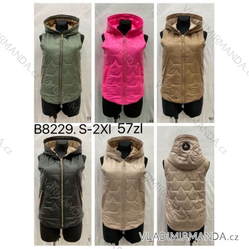 Vesta s kapucňou dámska (S-2XL) POĽSKÁ MODA PMWT24B8229