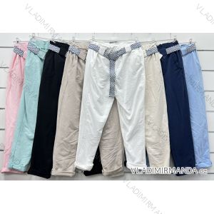 Nohavice dlhé strečové s opaskom dámske (S/M/L ONE SIZE) TALIANSKA MÓDA IMWCP24041