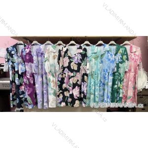 Šaty košeľové dlhý rukáv dámske nadrozmer (3XL/4XL ONE SIZE) TALIANSKA MÓDA IMWQ24040