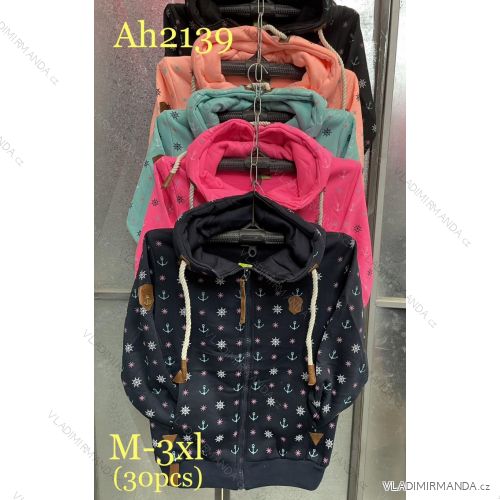 Mikina na zips s kapucňou dámska (M-3XL) VINTE VIN24AH2139