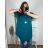 Tunika s príveskom krátky rukáv dámska nadrozmer (2XL/3XL/4XL ONE SIZE) TALIANSKA MÓDA IMC24011