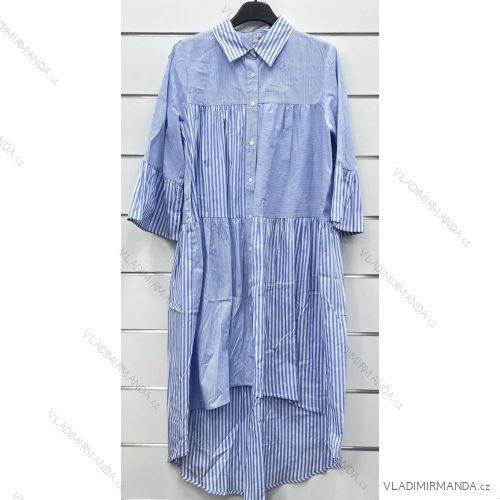 Šaty košeľové dlhý rukáv dámske (S/M/L ONE SIZE) TALIANSKA MÓDA IMWCP24063