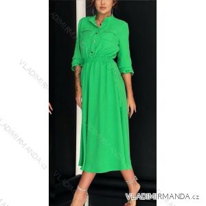 Šaty dlhé košeľové dlhý rukáv dámske (S/M ONE SIZE) TALIANSKA MÓDA IMWAE24003