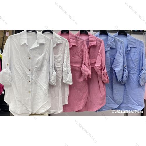 Košeľa dlhý rukáv dámska (S/M/L ONE SIZE) TALIANSKA MÓDA IMWAE24015