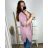 Tunika s príveskom krátky rukáv dámska nadrozmer (6XL/7XL ONE SIZE) TALIANSKA MÓDA IMBM24017/DR 6XL / 7XL tmavo ružová