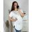 Tunika predĺžená krátky rukáv dámska nadrozmer (3XL/4XL/5XL ONE SIZE) TALIANSKA MóDA IM424030