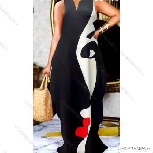 Šaty dlhé oversize bez rukávu dámske (S/M/L ONE SIZE) TALIANSKA MÓDA IMWBT24005