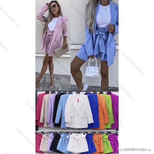Súprava elegantné sako a kraťasy dámska (S-XL) TALIANSKA MÓDA IMWBT24006