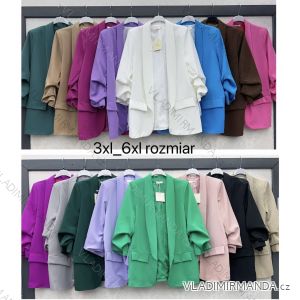 Sako elegantný dlhý rukáv dámske nadrozmer (3XL-6XL) TALIANSKA MÓDA IMWBT24007