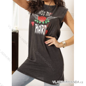 Šaty tričko predĺžené bez rukávu dámske (SL) GLO-STORY GLO24WBX-3590