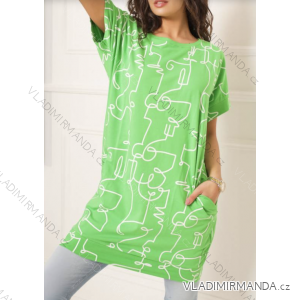 Šaty tričko predĺžené krátky rukáv dámske (S-XL) GLO-STORY GLO24WPO-3613