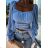 Top dlhý rukáv dámsky (S/M ONE SIZE) TALIANSKA MÓDA IMWAE24030