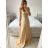 Šaty spoločenské dlhé na ramienka carmen dámske (S/M ONE SIZE) TALIANSKA MÓDA IMPBB23B23687/DUR Čierna S/M