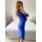 Šaty spoločenské  dlouhý rukáv dámske (S/M ONE SIZE) TALIANSKA MODA IM323KARIN/DU -   vínová -   S / M