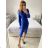 Šaty spoločenské  dlouhý rukáv dámske (S/M ONE SIZE) TALIANSKA MODA IM323KARIN/DU -   vínová -   S / M