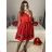 Šaty  spoločenské  dlouhý rukáv dámske (S/M ONE SIZE) TALIANSKA MODA IM323LUSY