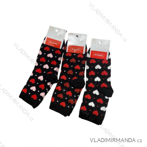 Ponožky Valentínske veselé slabé dámske (37-41) POLSKÁ MÓDA DPP21HEART/DR