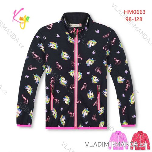Mikina na zips detská dievčenská (98-128) KUGO HM0663