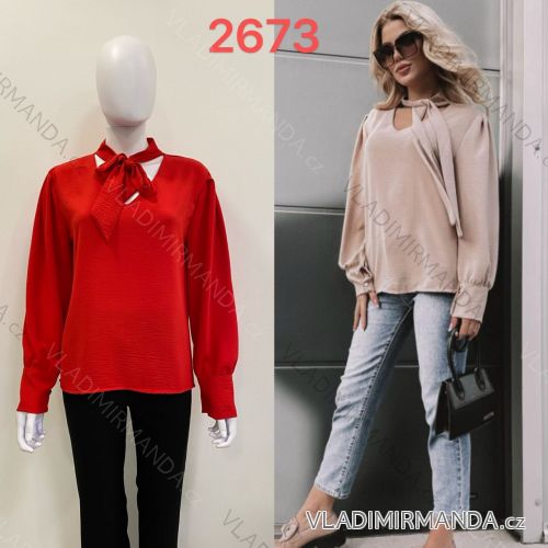 Blúzka dlhý rukáv dámska (L/XL ONE SIZE) TALIANSKA MÓDA IM424043