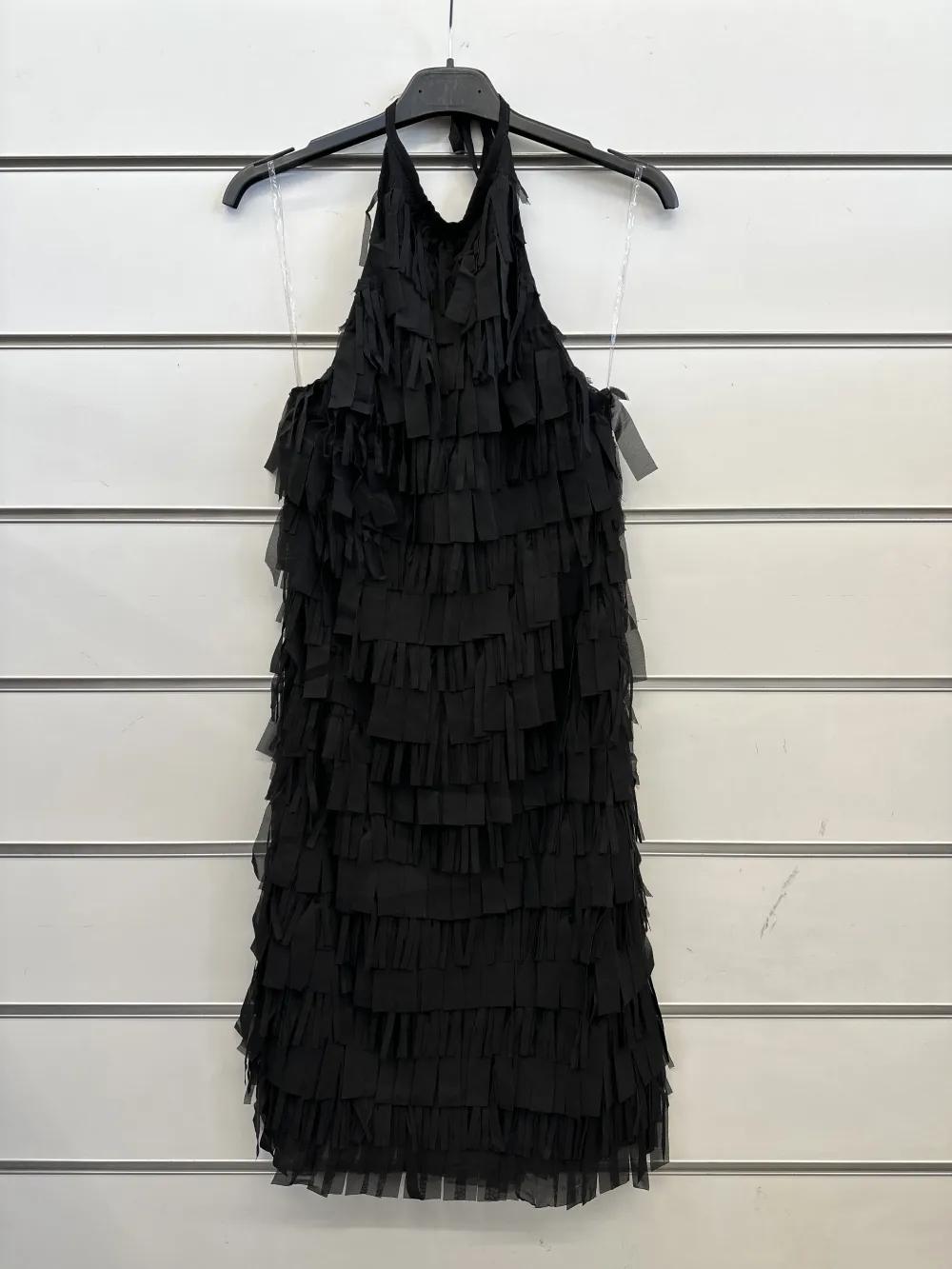 Šaty krátke spoločenské bez rukávu dámske (S/M ONE SIZE) TALIANSKA MÓDA IMPSH2423017A čierna S / M