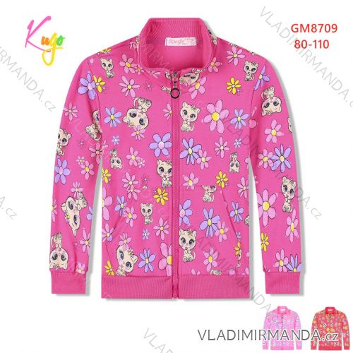 Mikina na zips detská dojčenská dievčenská (80-110) KUGO GM8709