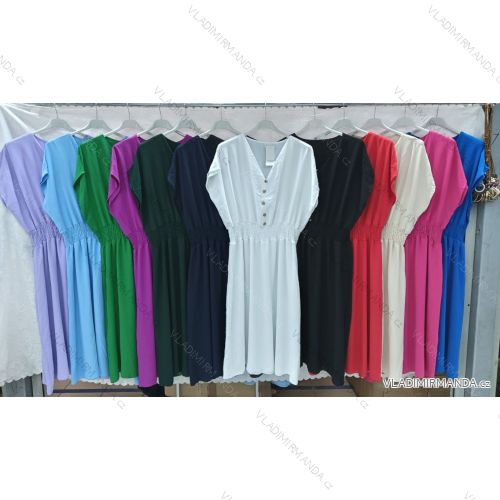 Šaty letné krátky rukáv dámske nadrozmer (3XL/4XL ONE SIZE) TALIANSKA MÓDA IMWQ24077