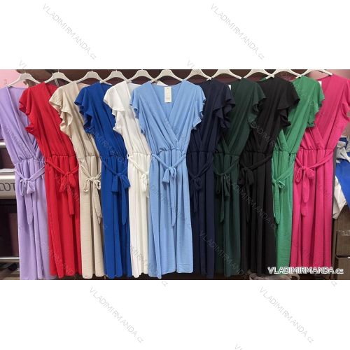 Šaty letné krátky rukáv dámske nadrozmer (3XL/4XL ONE SIZE) TALIANSKA MÓDA IMWQ24081