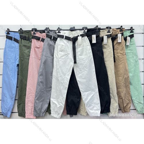 Nohavice s opaskom dlhé dámske (S/M/L ONE SIZE) TALIANSKA MÓDA IMWCP24097