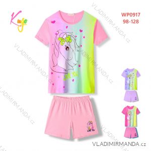 Pyžamo krátke s krátkym rukávom detské dievčenské (98-128) KUGO WP0917