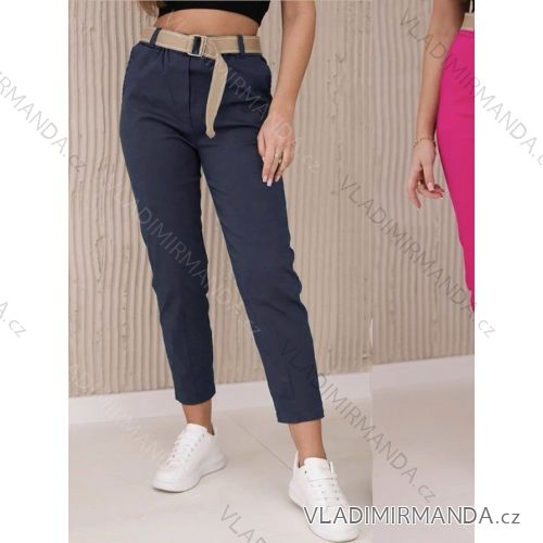 Nohavice dlhé s opaskom dámske (S/M/L ONE SIZE) TALIANSKA MÓDA IMWAD24022