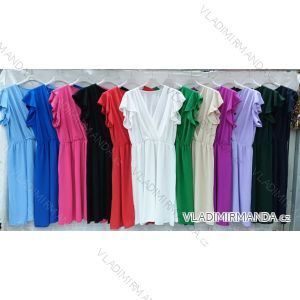 Šaty letné krátky rukáv dámske nadrozmer (3XL/4XL ONE SIZE) TALIANSKA MÓDA IMWQ24096