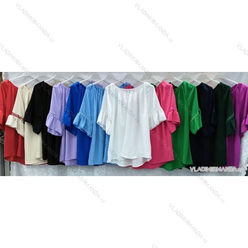 Tunika krátky rukáv dámska nadrozmer (3XL/4XL ONE SIZE) TALIANSKA MÓDA IMWQ24100