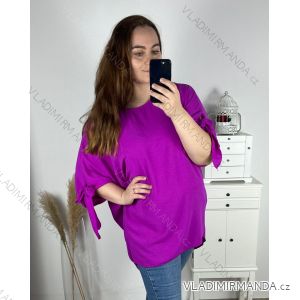 Tunika krátky rukáv dámska nadrozmer (5XL/6XL/7XL ONE SIZE) TALIANSKA MÓDA IMBM24BELLA