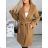 Kabát flaušový dámsky (S/M/L ONE SIZE) TALIANSKA MÓDA IMWBH24009