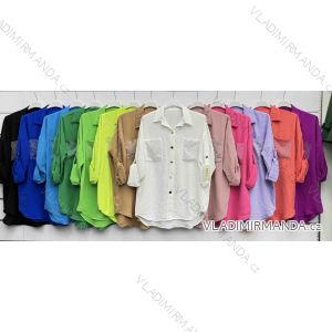 Košeľa dlhý rukáv dámska (S/M/L ONE SIZE) TALIANSKA MÓDA IMWBH24007