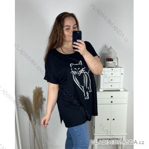 Tunika tričko krátky rukáv dámska (4XL/5XL/6XL ONE SIZE) MODA ITALY TML24NOVA-3/DR