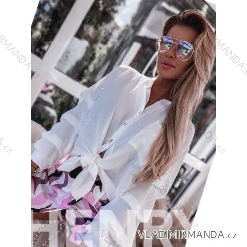 Košeľa dlhý rukáv dámska (S/M/L ONE SIZE) TALIANSKA MÓDA IMWBH24033