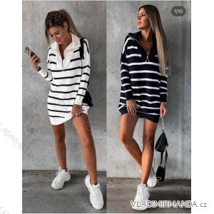 Šaty pletené oversize dlhý rukáv dámske (S/M ONE SIZE) TALIANSKA IM424034