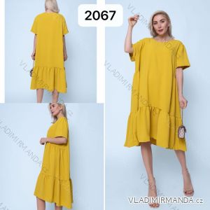 Šaty voľnočasové krátky rukáv dámske nadrozmer (XL/2XL ONE SIZE) TALIANSKA MóDA IM424102