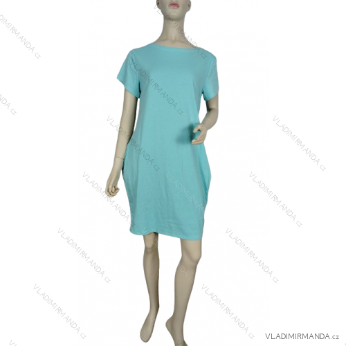Šaty klasik krátky rukáv s vreckami dámske (UNI M / L) TALIANSKÁ MÓDA IMD22CLASIK/DR
